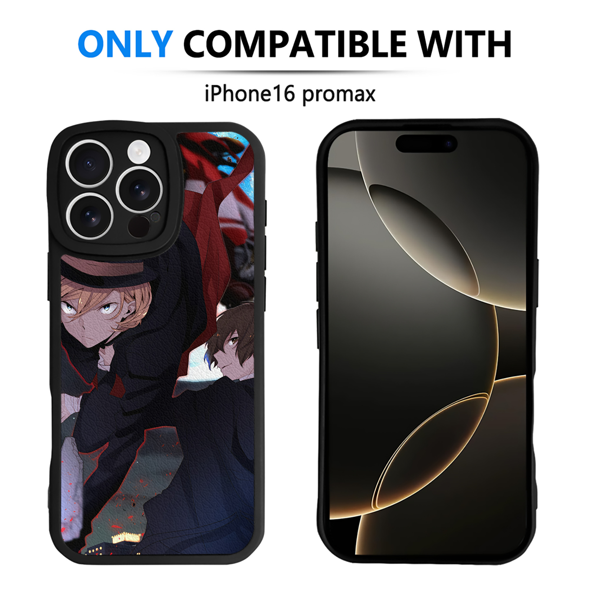 （画像用） 文豪ストレイドッグス Bungo Stray Dogs 【iPhone 16シリーズ対応】シリコンスマホケース（レザー調） 材質：シリコン